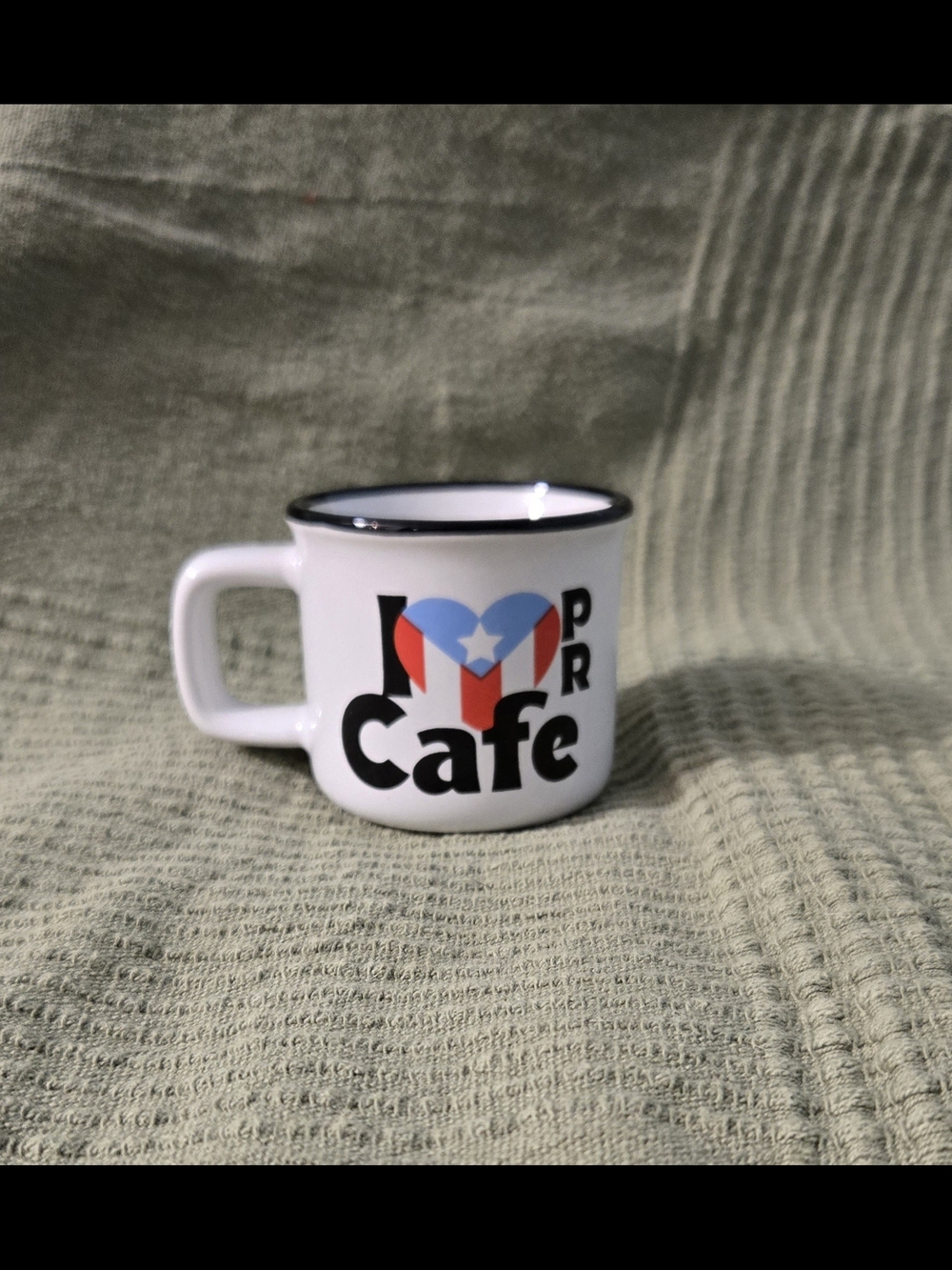 Set of 4 Café Puerto Rico Ceramic Mini Mugs - Assorted Souvenir Espresso Cups